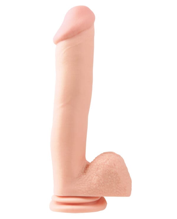 Basix Rubber Works 12" Dong w/Suction Cup - Flesh - Image 2