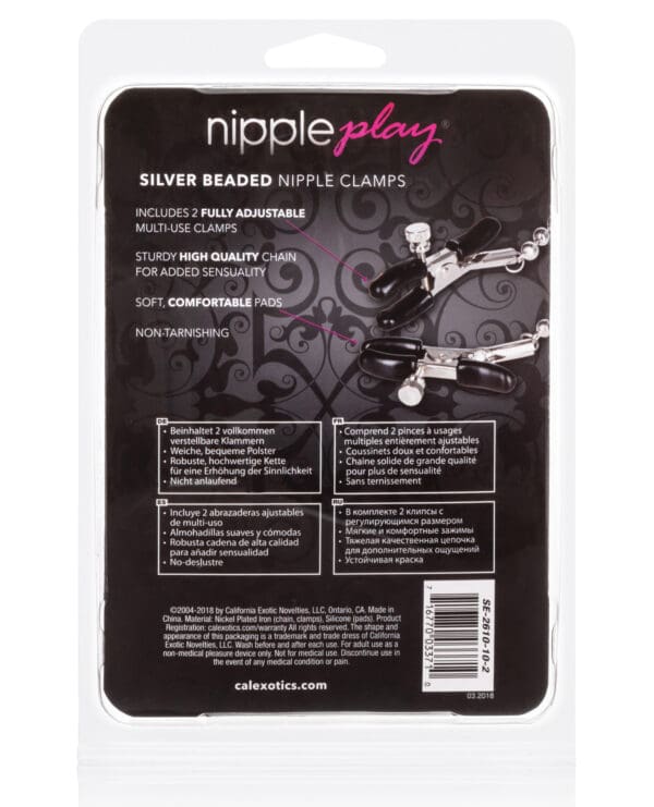 Nipple Play Silver Beaded Nipple Clamps - Image 2