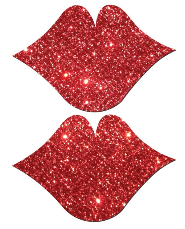 Pastease Premium Glitter Lips - Red O/S - Image 2