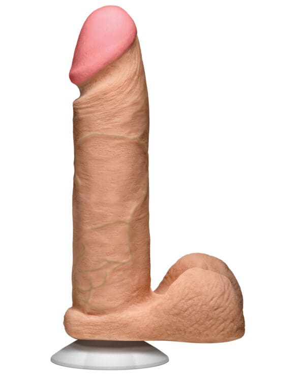 Realistic 8" Ultraskyn Cock w/Balls - White - Image 2