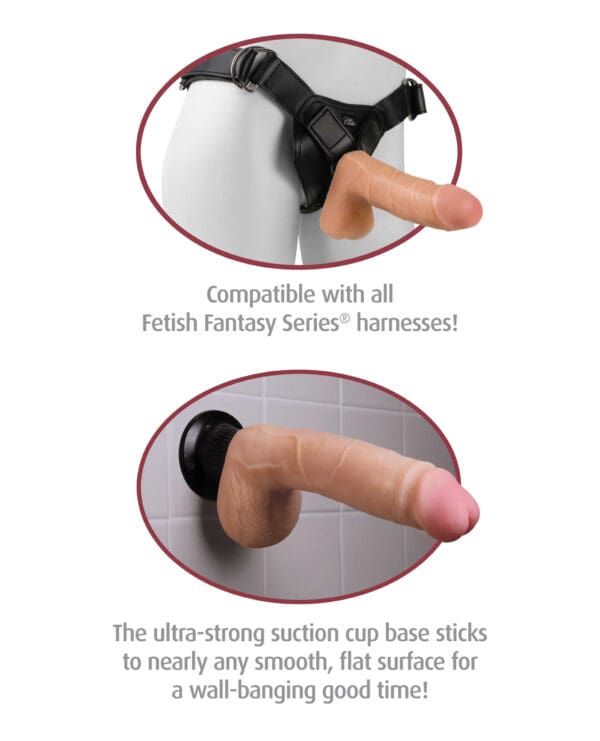 Real Feel Deluxe No. 3  7" Vibe Waterproof - Black - Image 5
