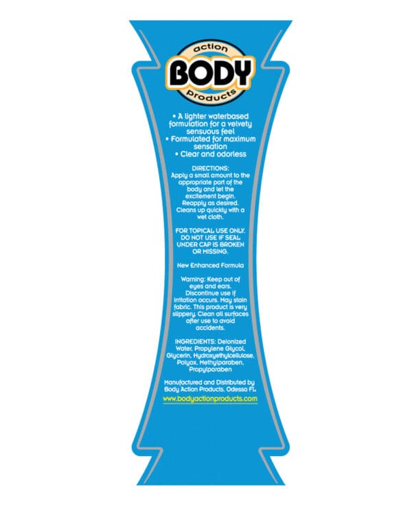 Body Action Ultra Glide Water Based - 4.4 oz Bottle - Image 2