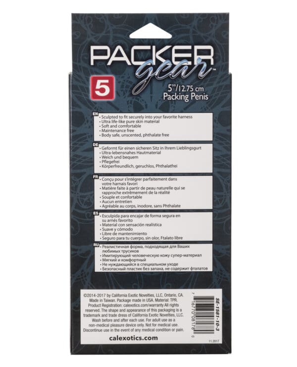 Packer Gear 5" Packing Penis - Brown - Image 2