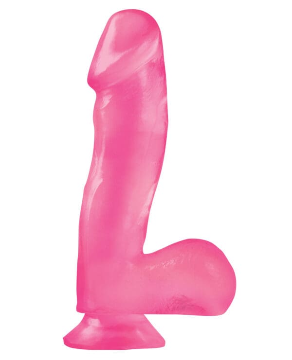 Basix Rubber Works 6.5" Dong w/Suction Cup - Pink - Image 2