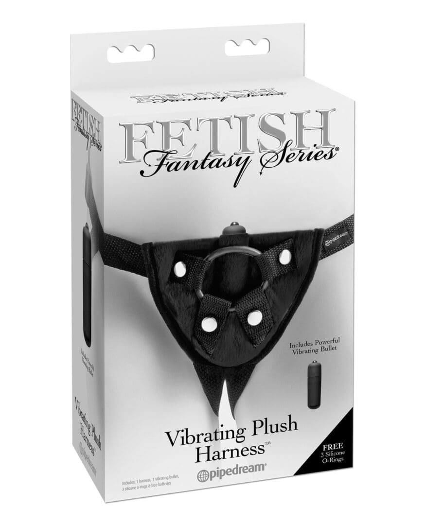 Fetish Fantasy Series Vibrating Plush Harness - Black