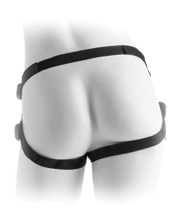 Fetish Fantasy Series Vibrating Plush Harness - Black - Image 3