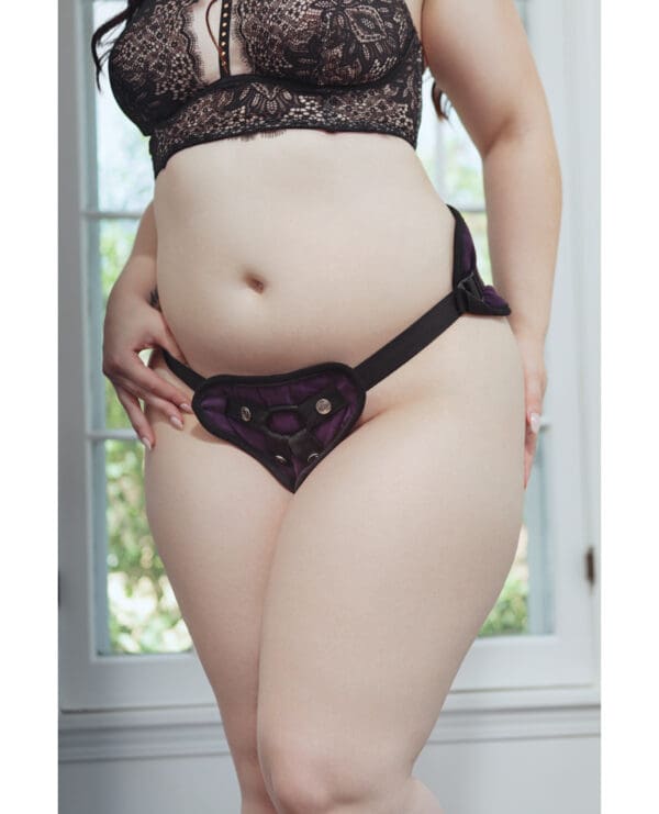 Plus Size Beginners Strap On Harness - Purple - Image 3