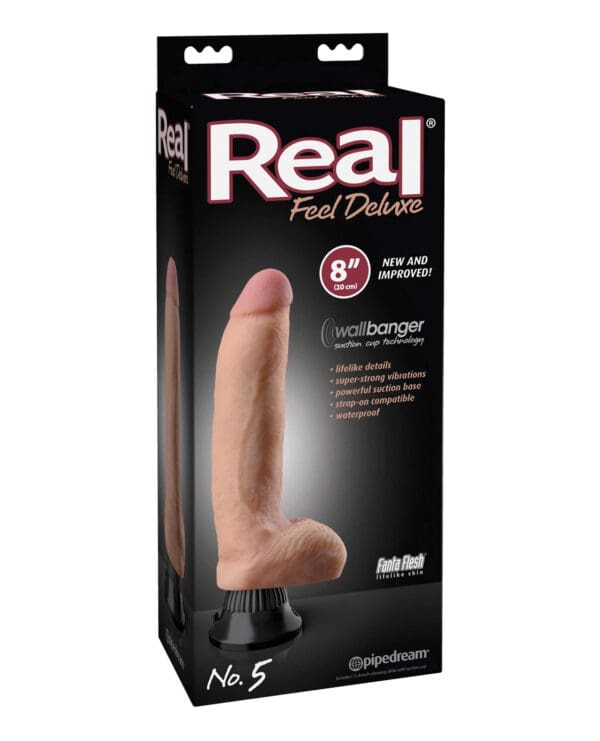 Real Feel Deluxe No. 5  8" Vibe Waterproof - Flesh