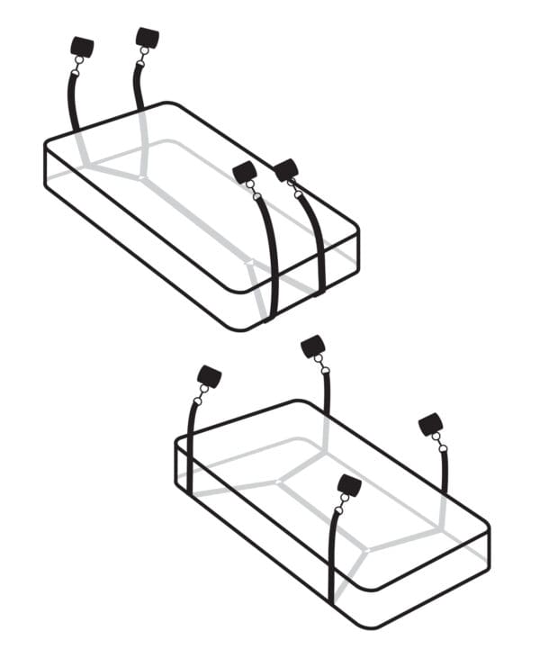 Fetish Fantasy Limited Edition Wraparound Mattress Restraints - Black - Image 4
