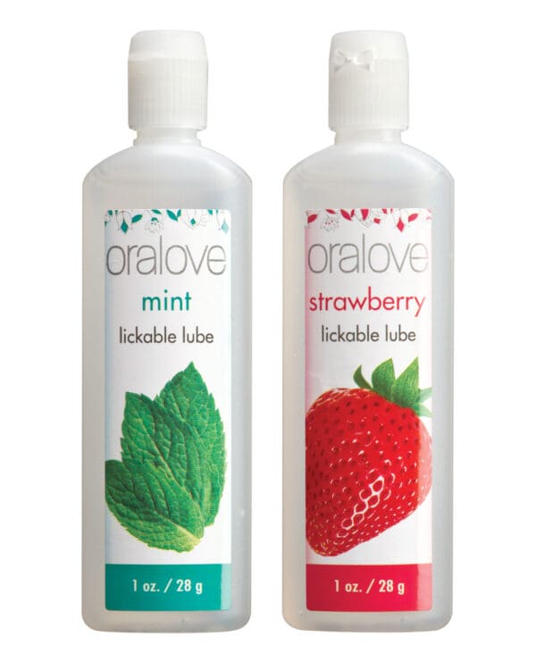 Oralove Delicious Duo Flavored Lube - Strawberry & Mint - Image 2