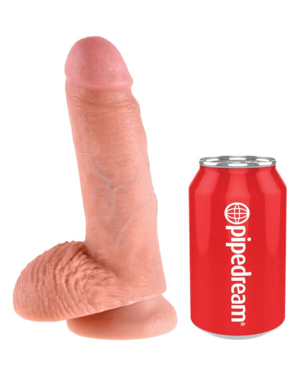 King Cock 7" Cock w/Balls - Flesh - Image 3