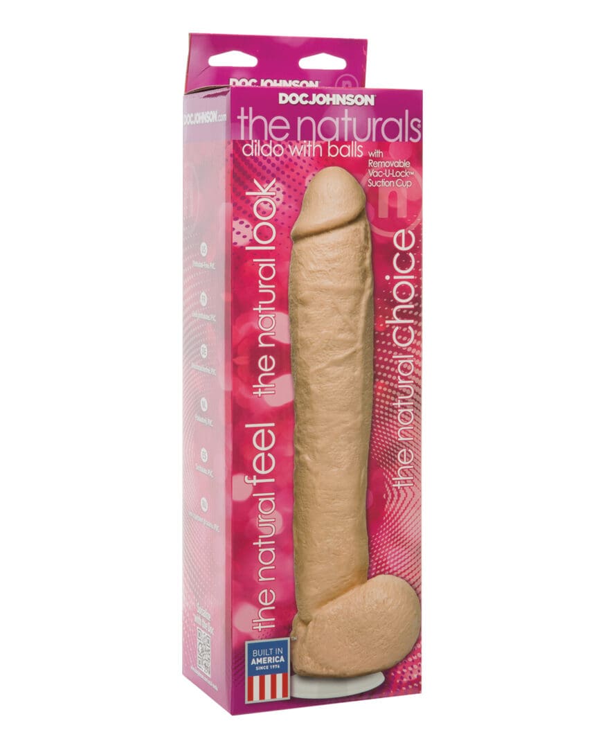 The Naturals 12" Cock w/Balls - Flesh