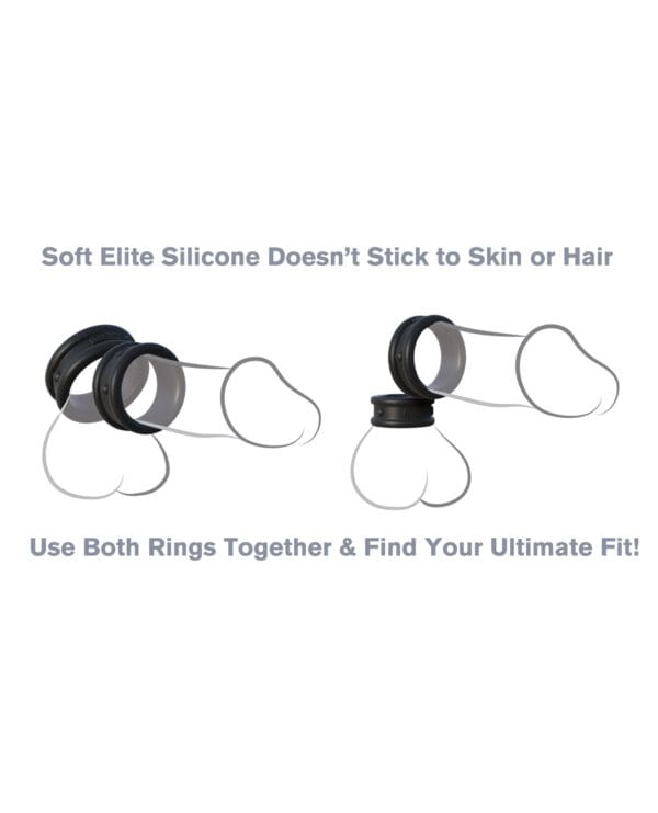 Fantasy C-Ringz Max Width Silicone Rings - Black - Image 4