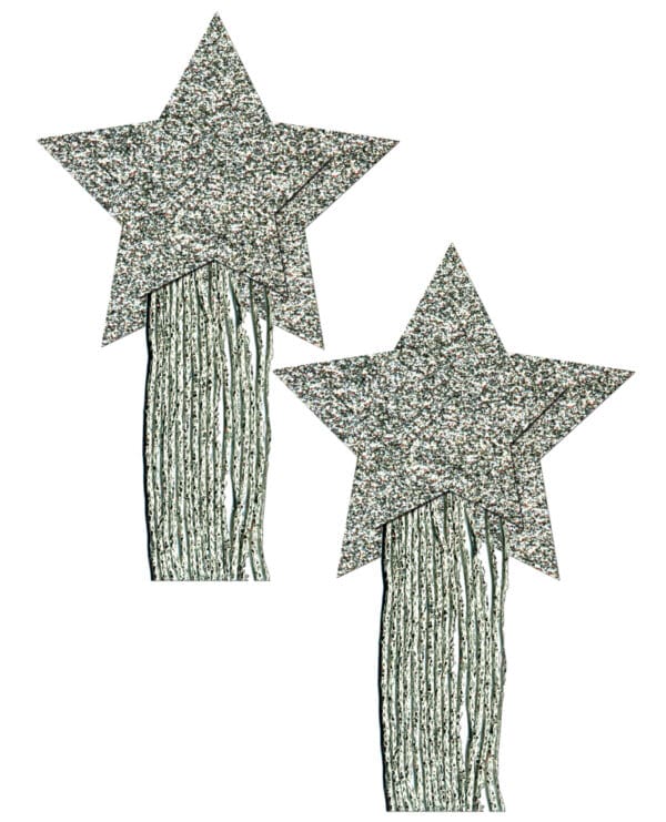 Pastease Tassle Glitter  Stars - Silver O/S - Image 2