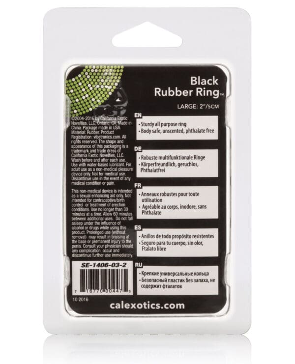 Black Rubber Ring - Large - Image 2