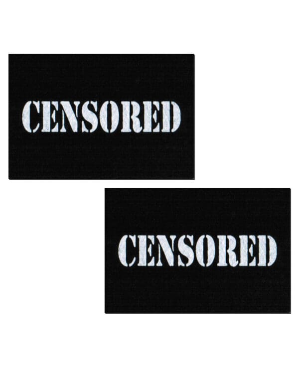Pastease Premium Censored Pastie - Black/White O/S - Image 2
