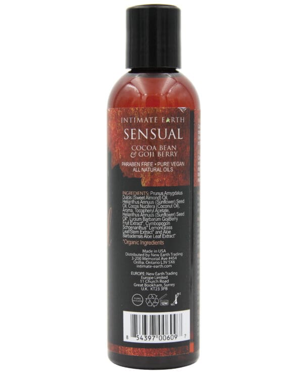 Intimate Earth Sensual Massage Oil - 120 ml Cocoa Bean & Gogi Berry - Image 2