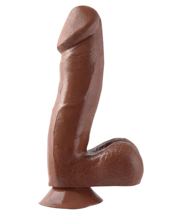 Basix Rubber Works 6.5" Dong w/Suction Cup - Brown - Image 2