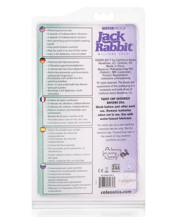 Jack Rabbit w/Floating Beads Waterproof - Purple - Image 2
