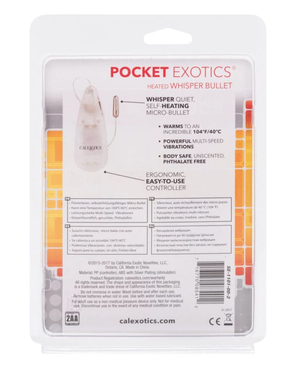 Pocket Exotics Heated Whisper Bullet - Silver - Image 2