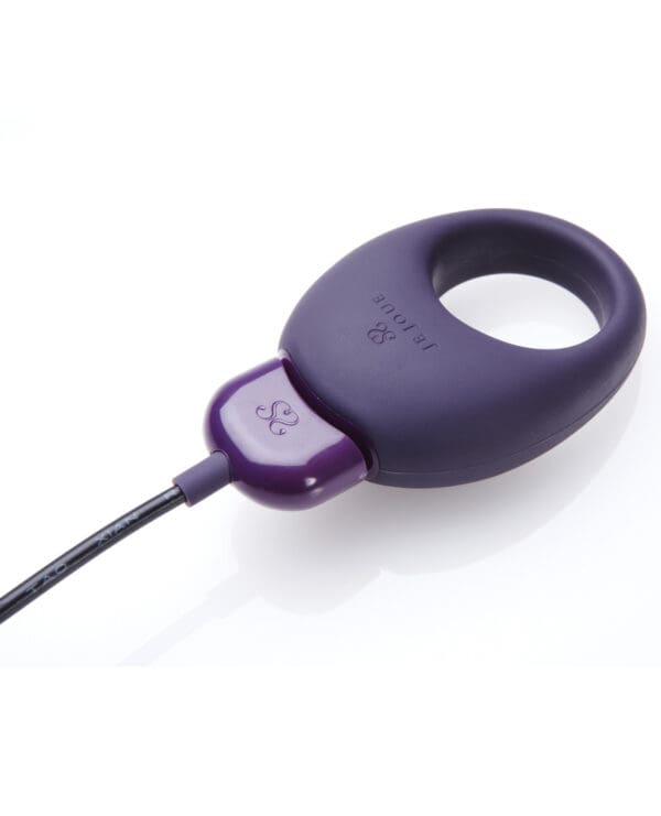 Je Joue Mio Cock Ring w/Five Vibrations - Purple - Image 3