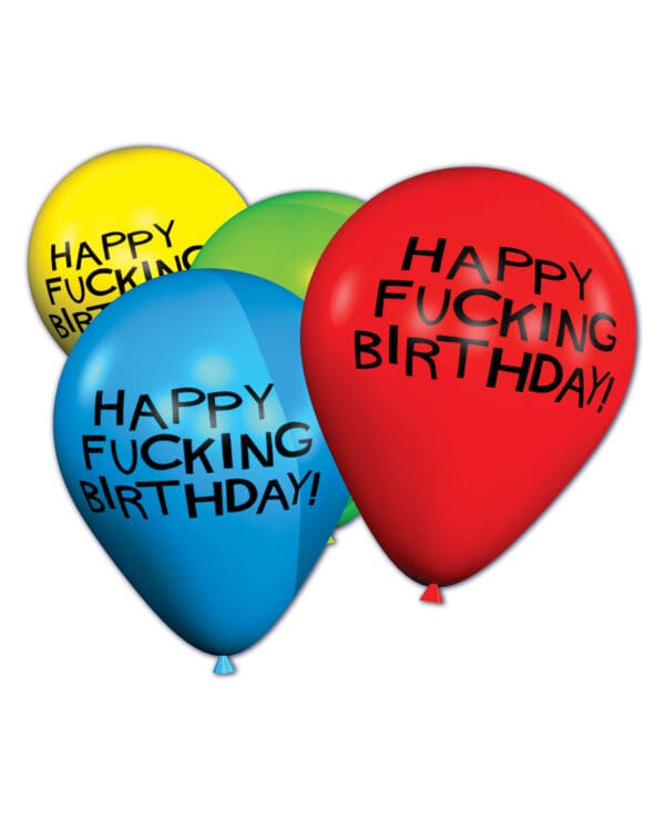 11" Happy Fucking Birthday Balloons - Bag of 8 - Image 2