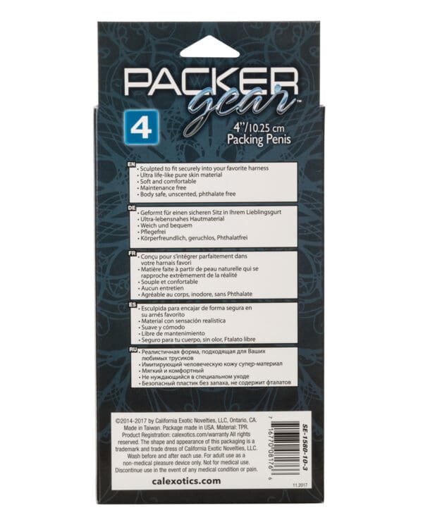 Packer Gear 4" Packing Penis - Brown - Image 2