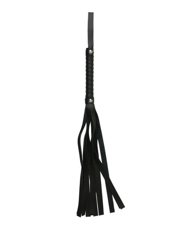 Sex & Mischief Faux Leather Flogger - Black - Image 2