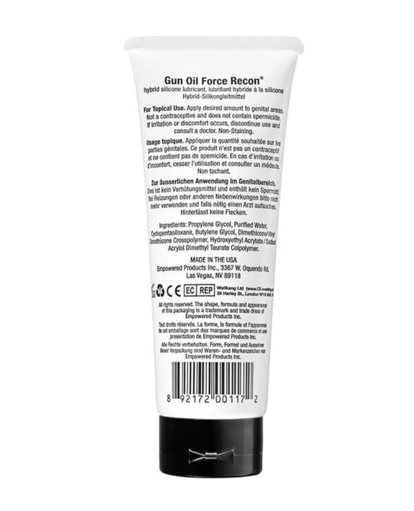 Gun Oil Force Recon Hybrid Silicone Based Lube - 3.3 oz Tube - Image 2
