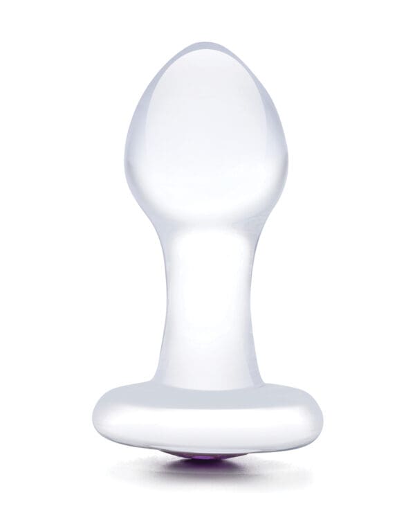 Glas 3.5" Bling Bling Glass Butt Plug - Clear - Image 2