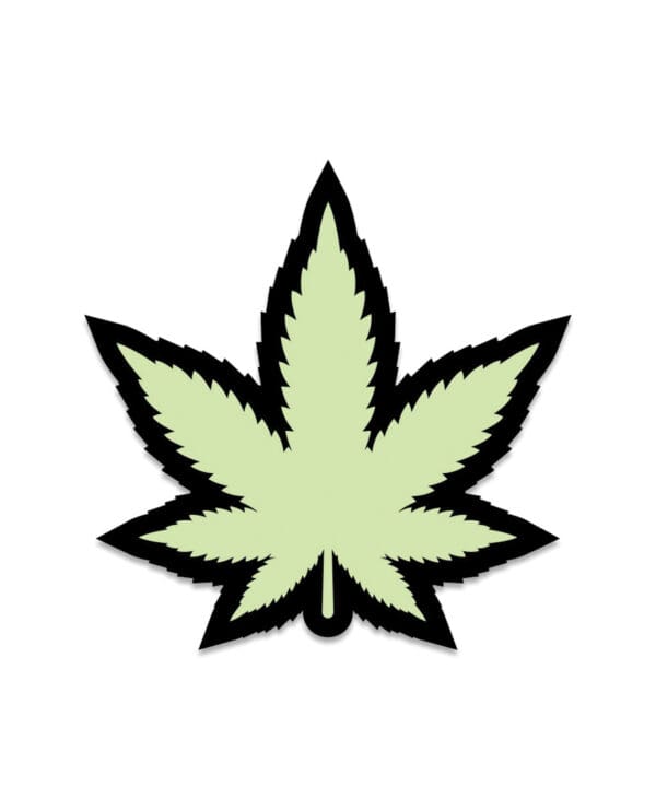Wood Rocket Weed Pot Leaf Pin - Glow in the Dark - Image 2