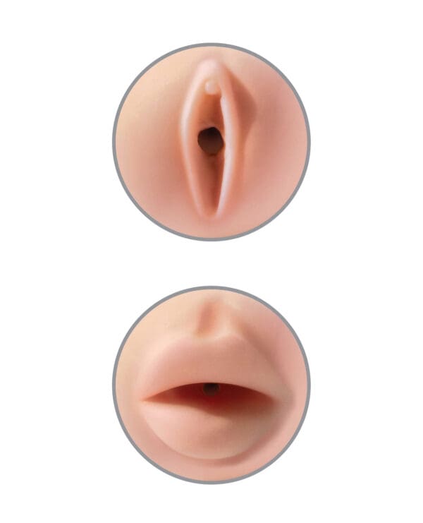 PDX Extreme Tight Grip Dual Density Squeezable Strokers - Pussy & Mouth - Image 5