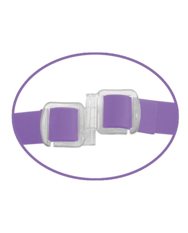 Fetish Fantasy Elite Vibrating Double Delight Strap On - Purple - Image 4