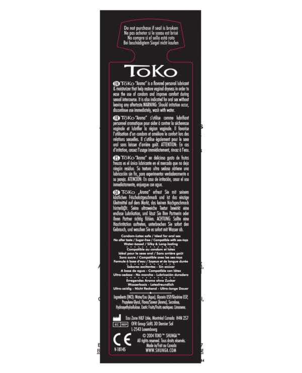 Shunga Toko Aroma Lubricant - 5.5 oz Lustful Litchee - Image 3