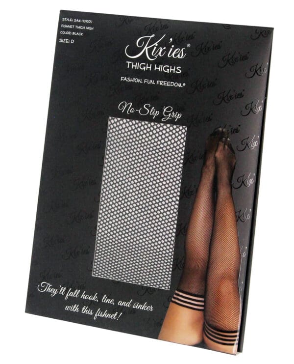 Kix'ies Sam Fishnet Thigh High Black D - Image 2