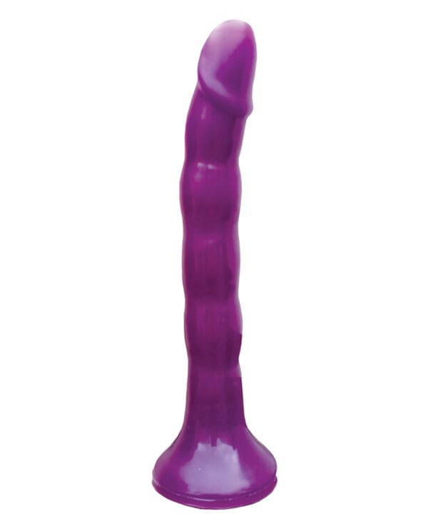 Wet Dreams Skinny Me 7" Strap on w/Harness - Purple - Image 2