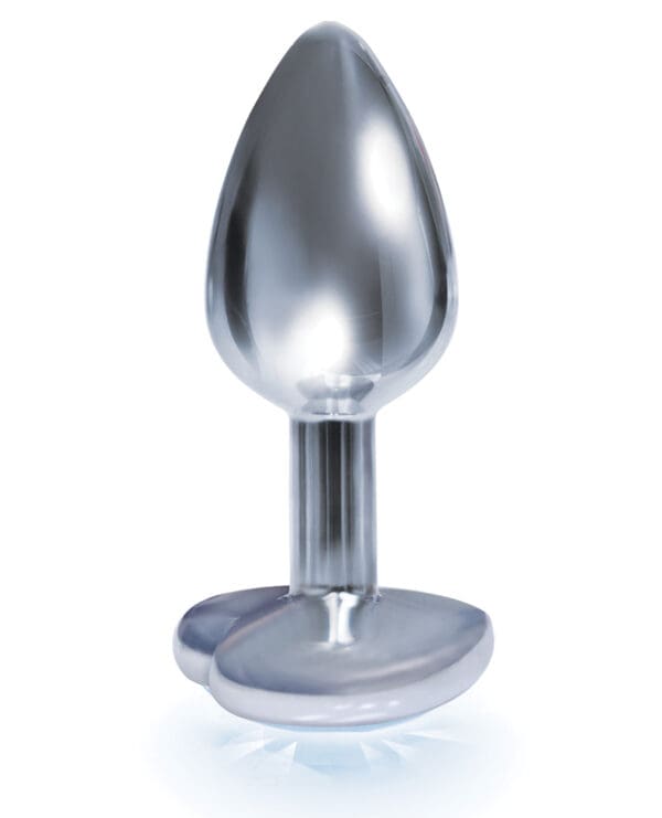The 9's The Silver Starter Bejeweled Heart Stainless Steel Plug - Diamond - Image 2
