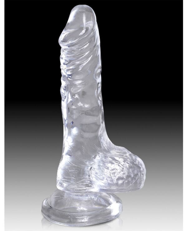 King Cock Clear 4" Cock w/Balls - Image 2