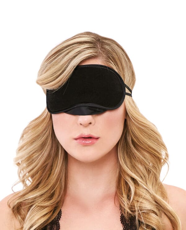 Lux Fetish Peek a Boo  Love Mask - Black - Image 4
