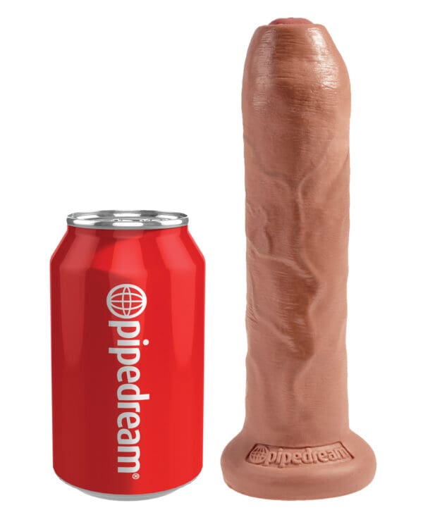 King Cock 7" Uncut Dildo - Tan - Image 3