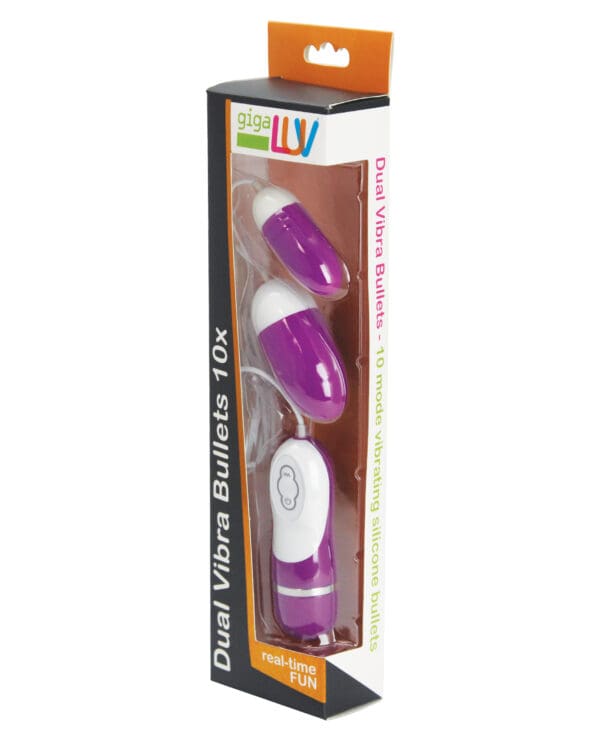 GigaLuv Dual Vibra Bullets - 10 Functions Purple - Image 2