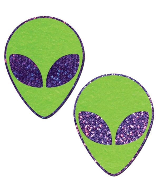 Pastease Premium Glitter Alien - Purple/Green O/S - Image 2