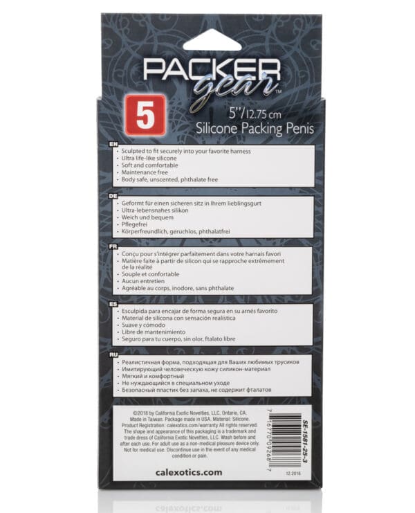 Packer Gear 5" Silicone Packing Penis - Tan - Image 2