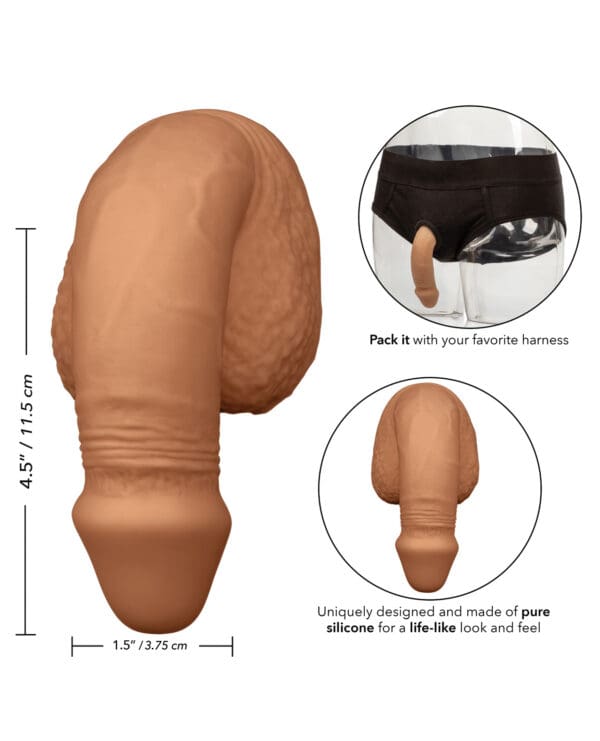 Packer Gear 5" Silicone Packing Penis - Tan - Image 5