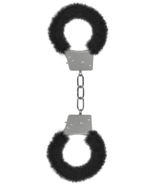 Shots Ouch Beginner's Handcuffs Furry - Black - Image 2