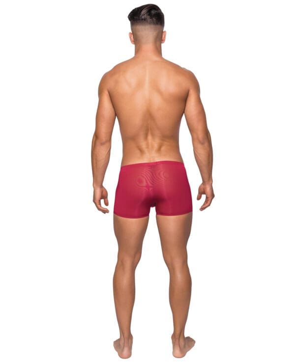 Seamless Sleek Short w/Sheer Pouch Red XL - Image 2