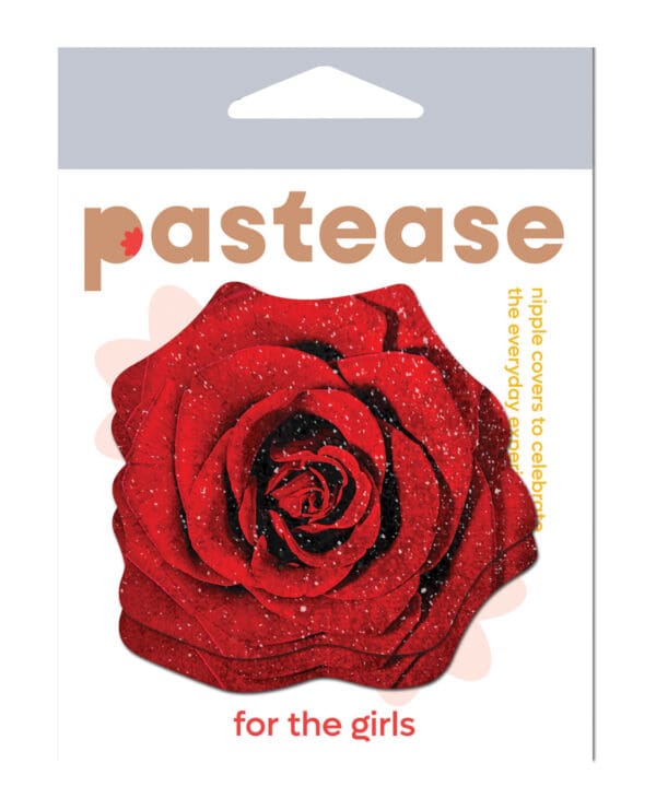 Pastease Premium Glitter Velvet Blooming Rose - Red O/S