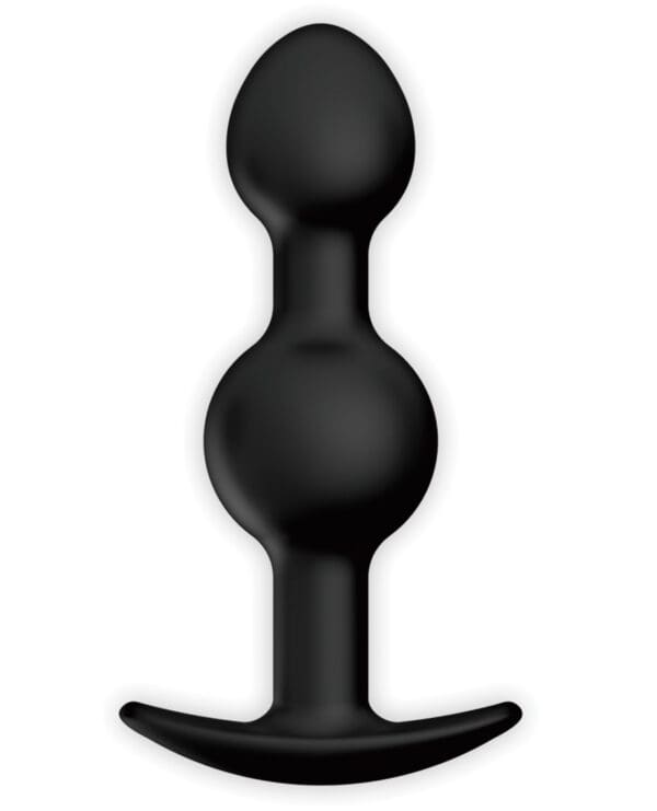 Pretty Love 4.92" Silicone Anal Plug w/Ball - Black - Image 2