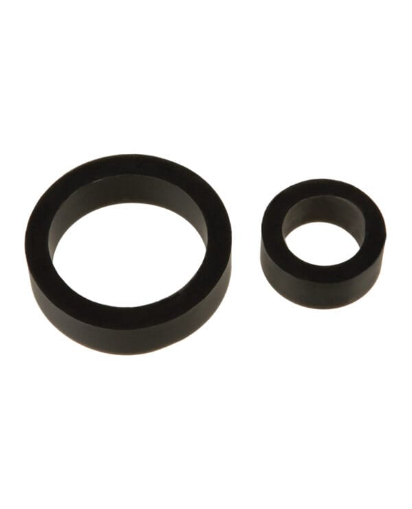 Titanmen Platinum Silicone Cock Ring - Black Pack of 2 - Image 2