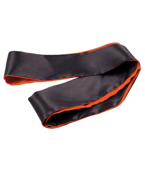 The 9's Orange is the New Black Satin Sash Reversible Blindfold - Image 2